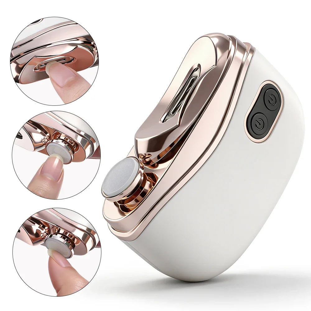 Electric Automatic Nail Clipper and Trimmer with LED Light