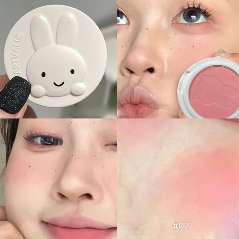 Matte Rabbit Face Blush Powder for Natural Makeup - 28