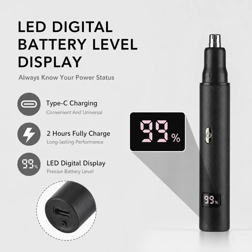 3-in-1 Electric Nose, Ear, and Facial Hair Grooming Trimmer - 4