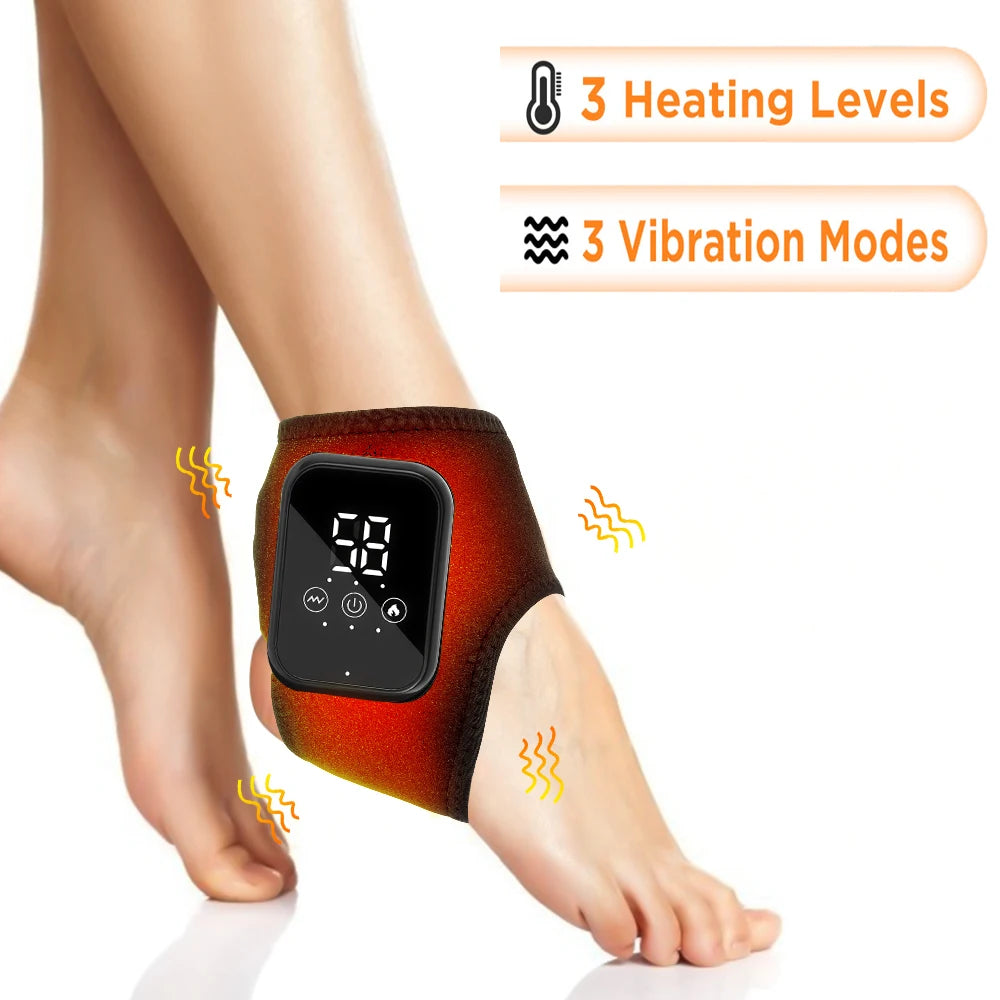 Heated Vibrating Ankle and Wrist Support Wrap - 55
