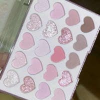 20-Color Heart-Shaped Eyeshadow Palette