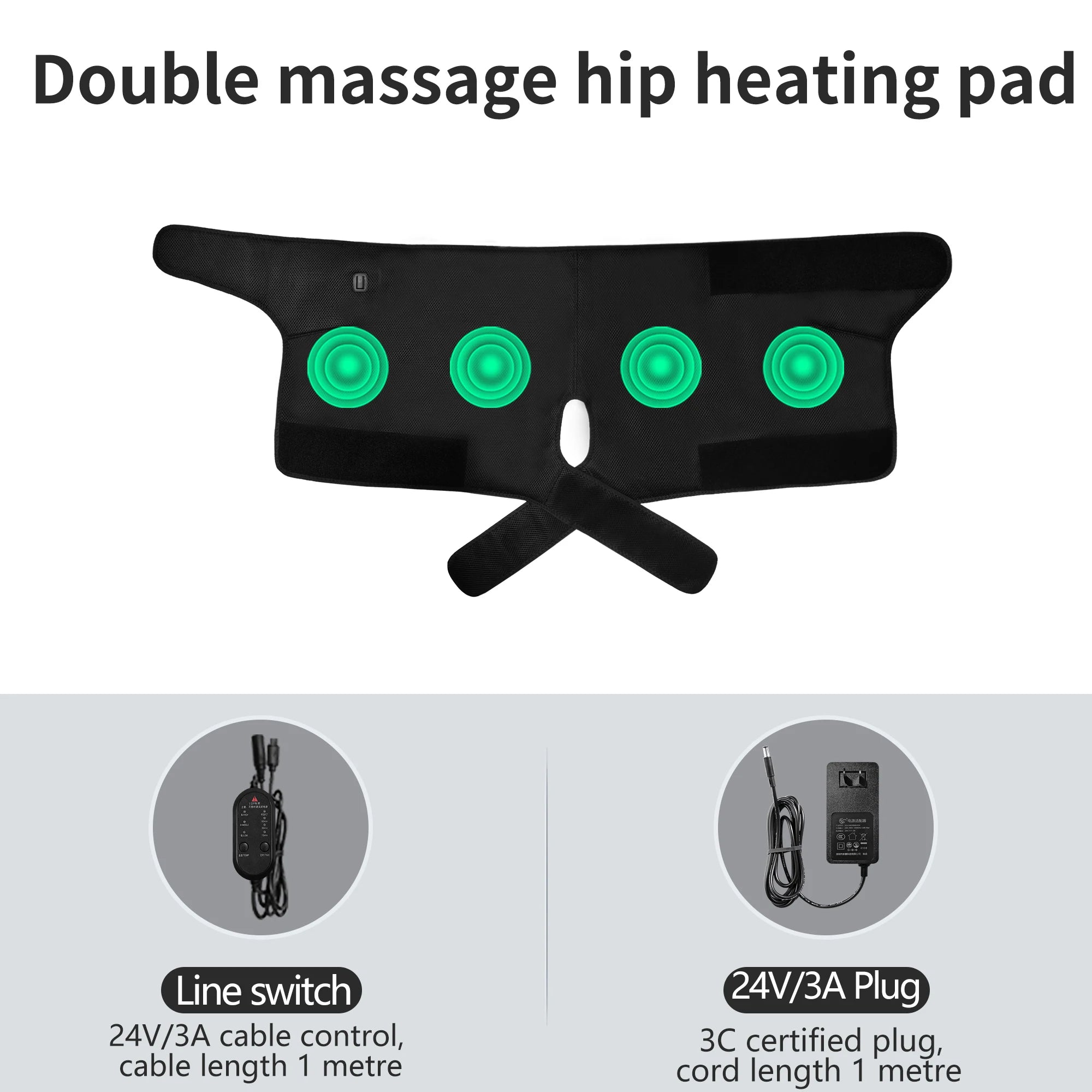 Heated Double Hip Support and Vibration Massager - 17