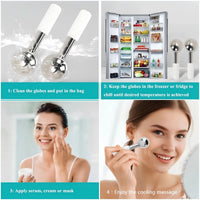 Stainless Steel Cooling Ice Globes for Facial Puffiness and Relaxation