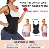 Zipper Waist Trainer Vest for Tummy Control and Posture