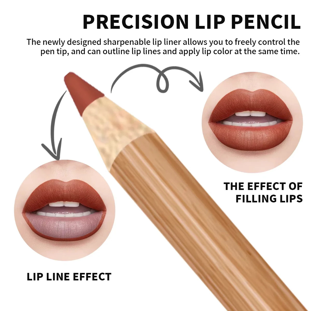 12-Piece Matte Waterproof Lip Liner Pencil Set - 2