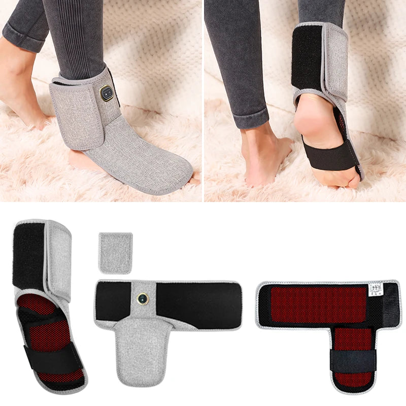 Heated Ankle Support Wrap with Red Light Therapy and Massage - 6