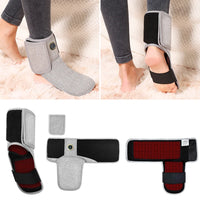 Heated Ankle Support Wrap with Red Light Therapy and Massage