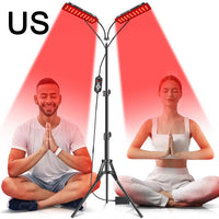 Dual Head Red Light Therapy Lamp for Pain Relief and Skin Care