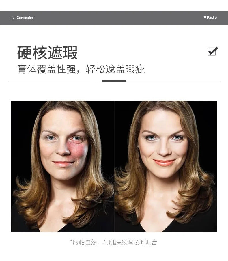 Full Coverage Camouflage Concealer Cream for Dark Circles and Spots - 7
