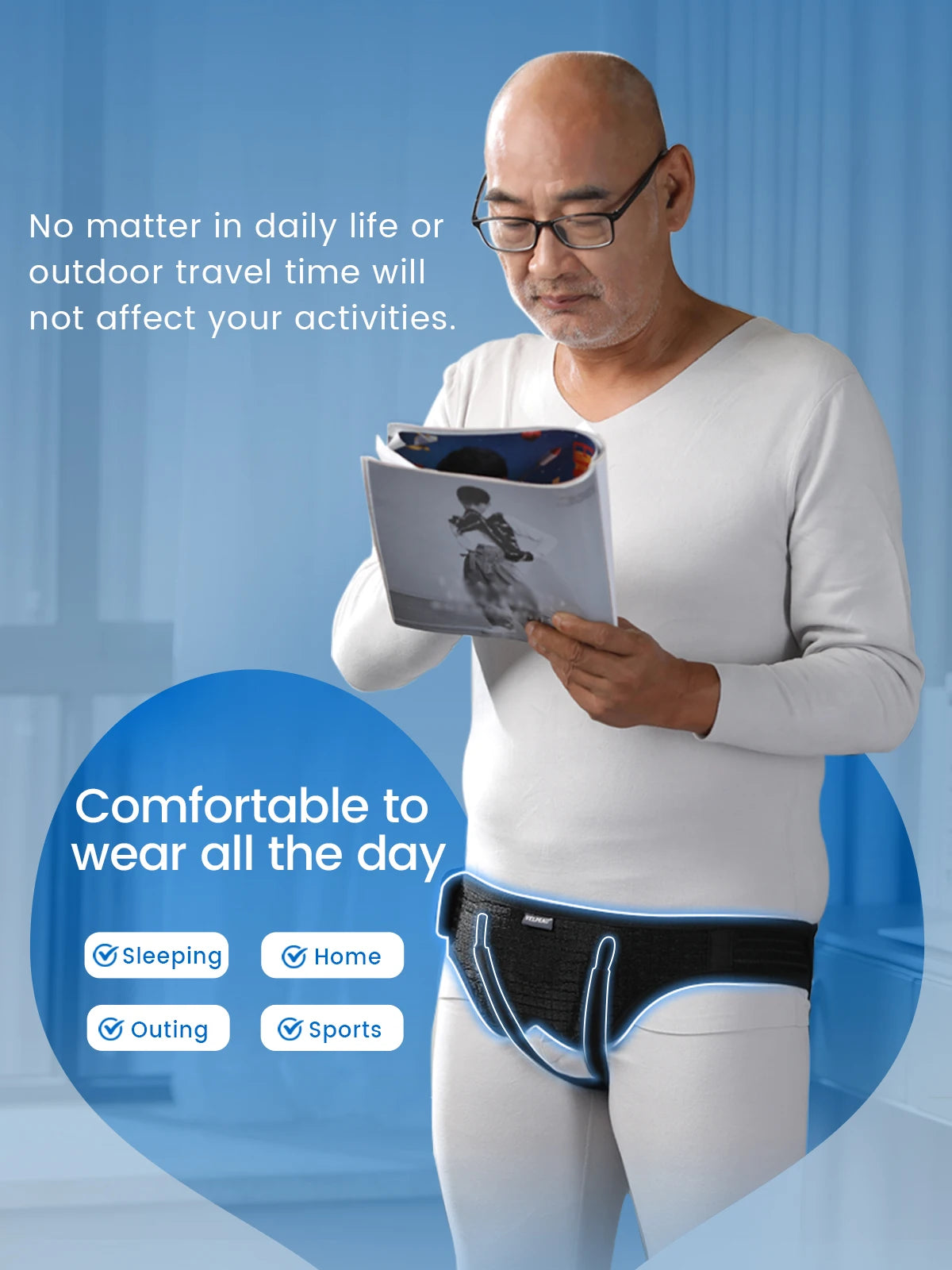 Adjustable Hernia Support Belt for Inguinal and Groin Pain Relief - 8