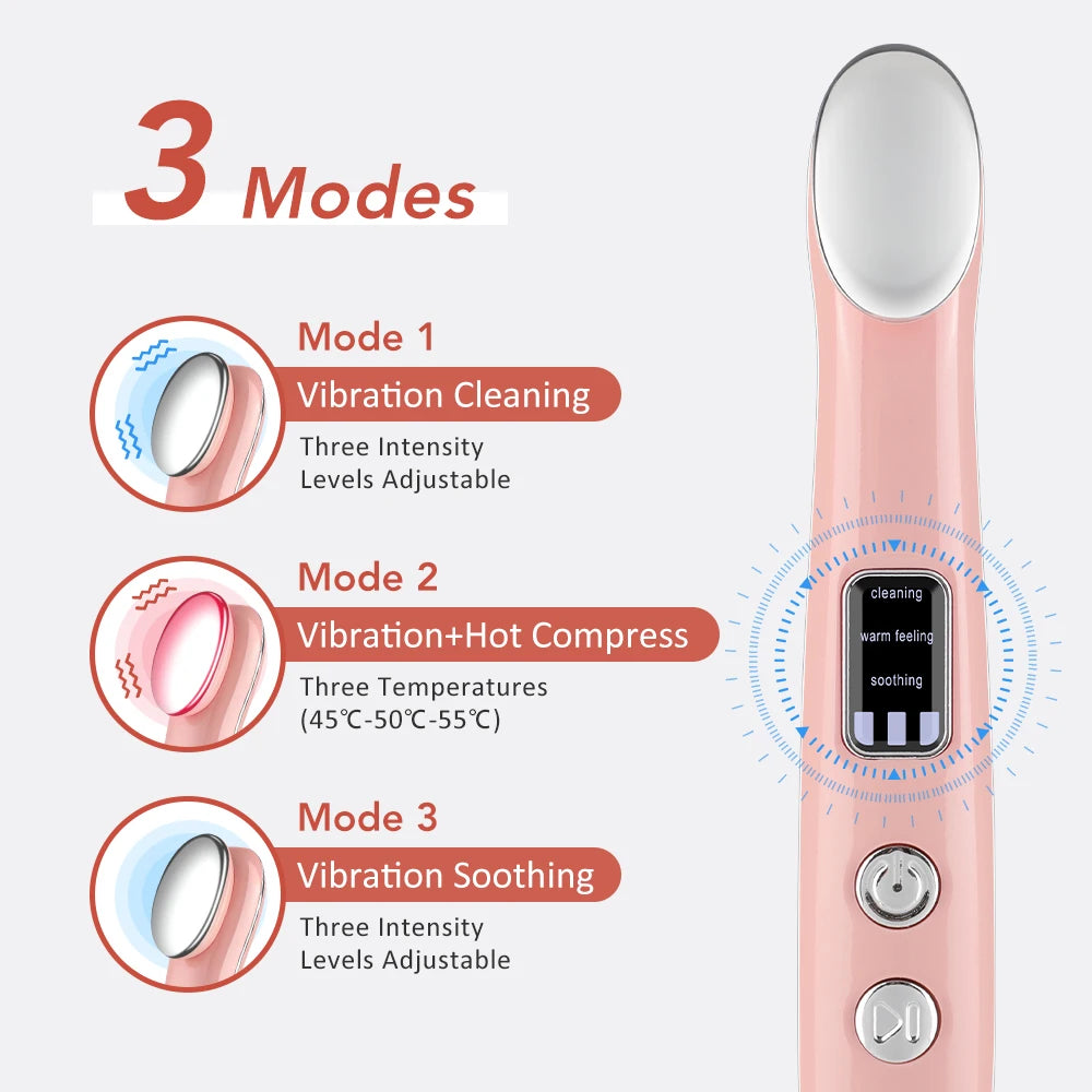 Heated Vibration Eye Massager Wand for Dark Circles and Puffiness - 4