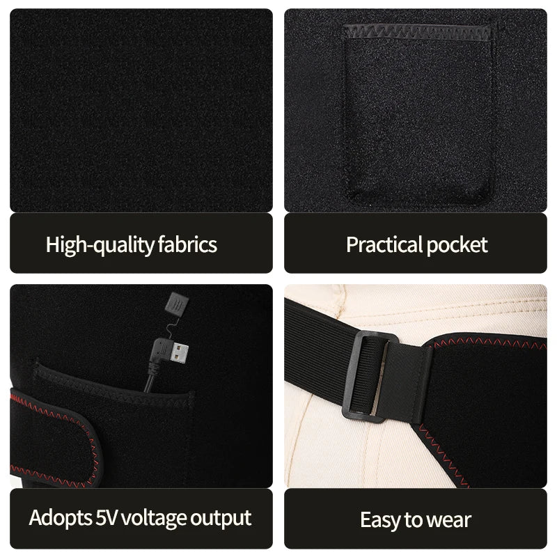 Heated Hip and Thigh Support Massage Wrap - 15