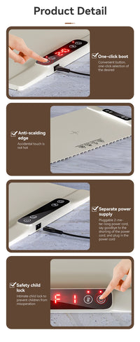 Foldable Electric Food Warming Mat for Parties and Buffets