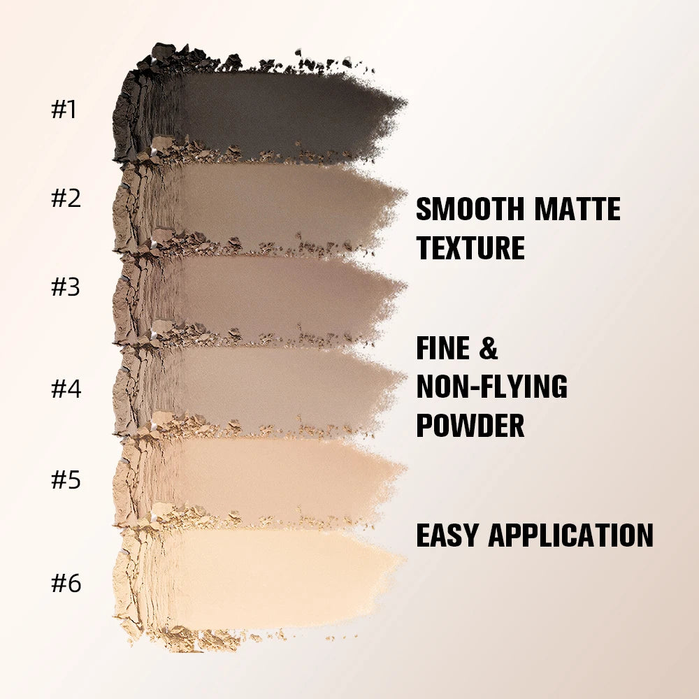 6-Color Matte Eyeshadow Palette with Professional Brush Set - 4