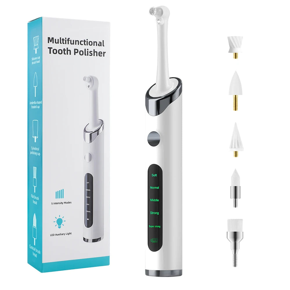Rechargeable Electric Teeth Polisher and Whitening Kit - 10