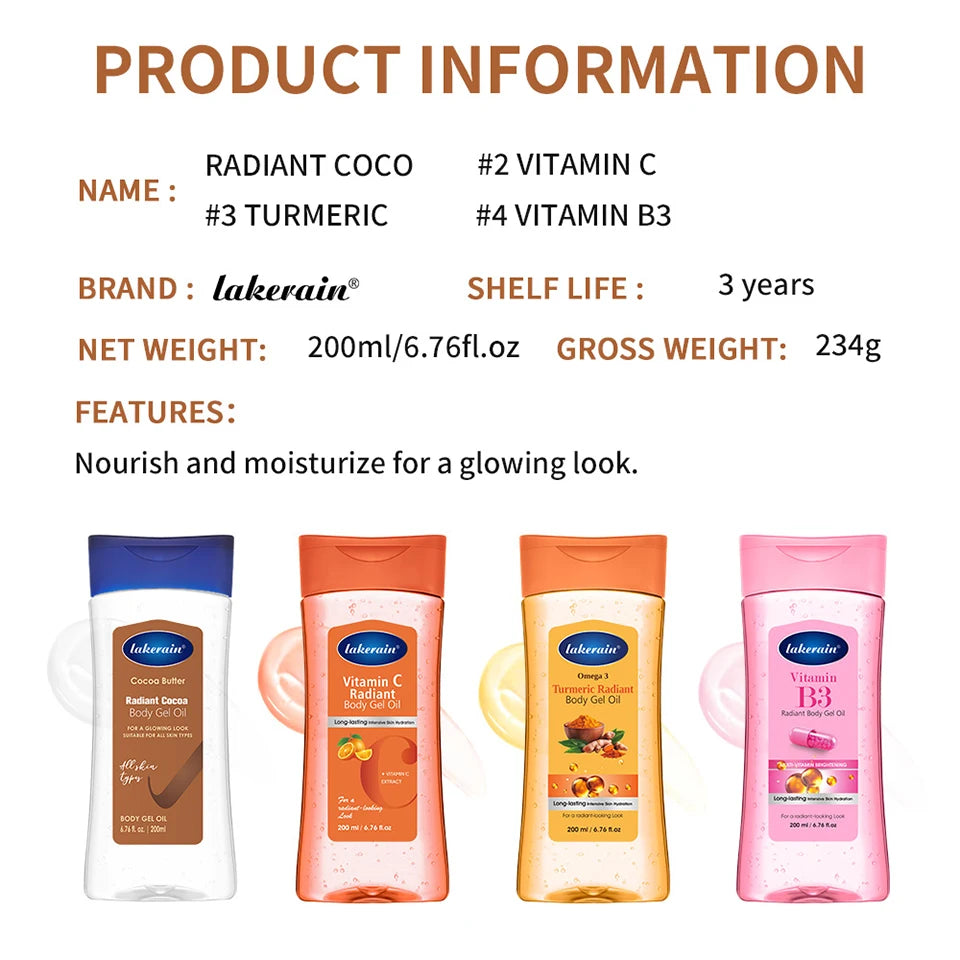 Radiant Glow Nourishing Body Gel Oil for Dry Skin - 14