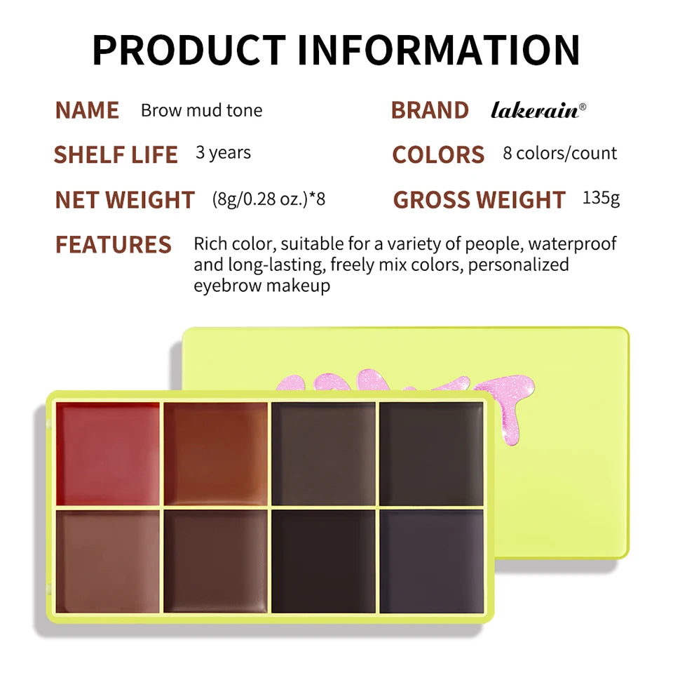 8-Color Cream Blush and Contour Palette - 28