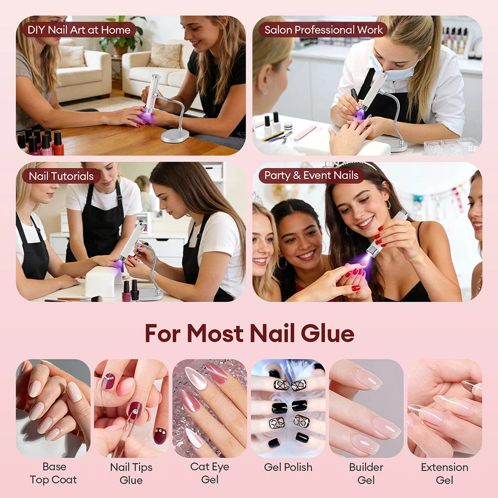 Portable 2-in-1 Magnetic UV LED Nail Curing Lamp - 18
