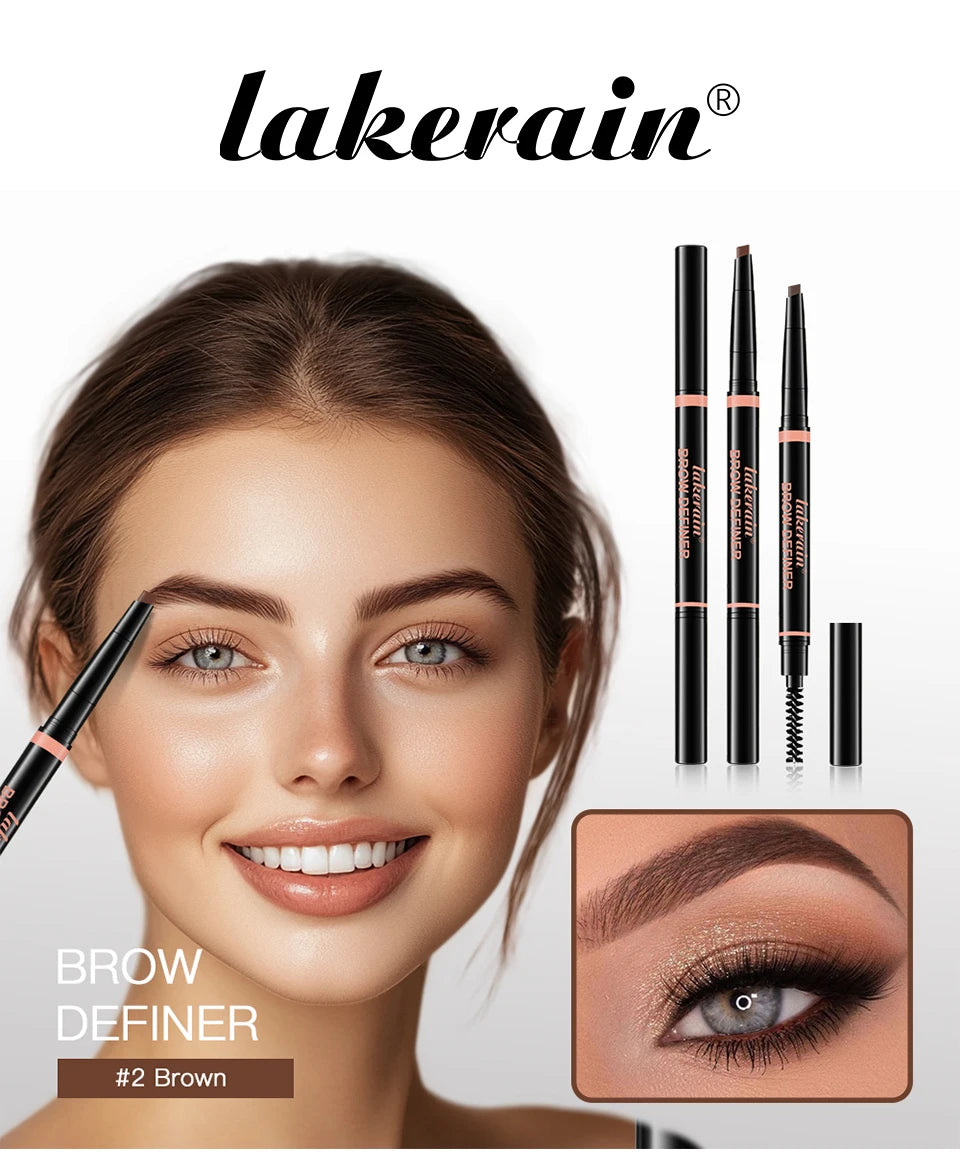 Waterproof 2-in-1 Triangle Tip Eyebrow Pencil - 7