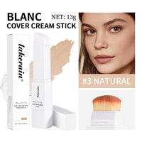 Full Coverage Cream Foundation Stick with Built-in Brush