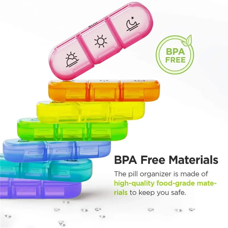 7-Day Stackable Weekly Pill Organizer for Daily Medication - 6