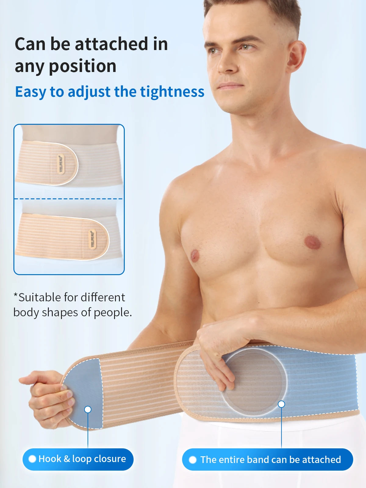 Adjustable Umbilical Hernia Support Belt for Abdominal Pain Relief - 11