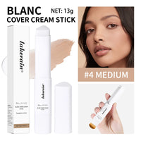 Full Coverage Color-Changing Cream Foundation Stick with Built-in Brush