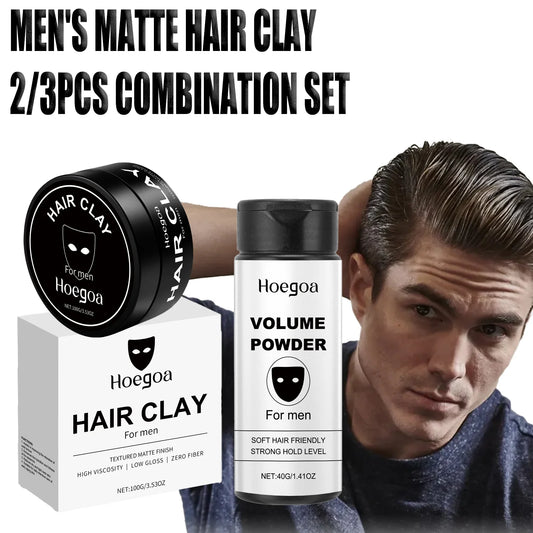 Matte Finish Strong Hold Hair Styling Clay for Men