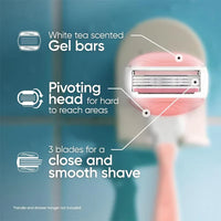 3-Blade Smooth Shave Razor Refills with Moisturizing Gel