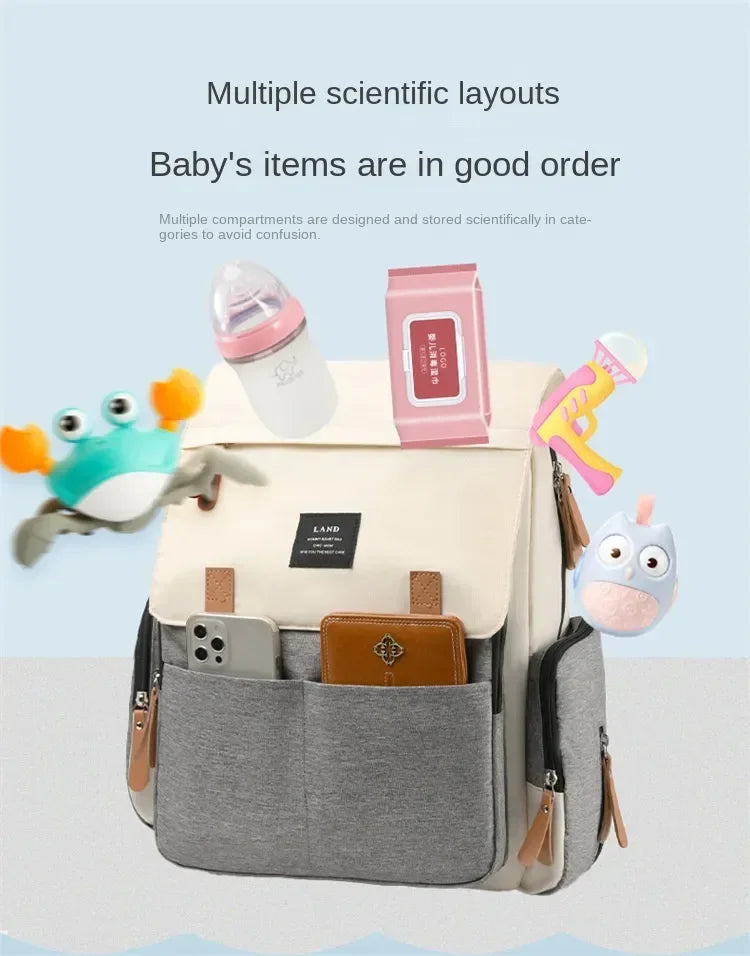 Waterproof Large Capacity Diaper Bag Backpack for Parents - 15