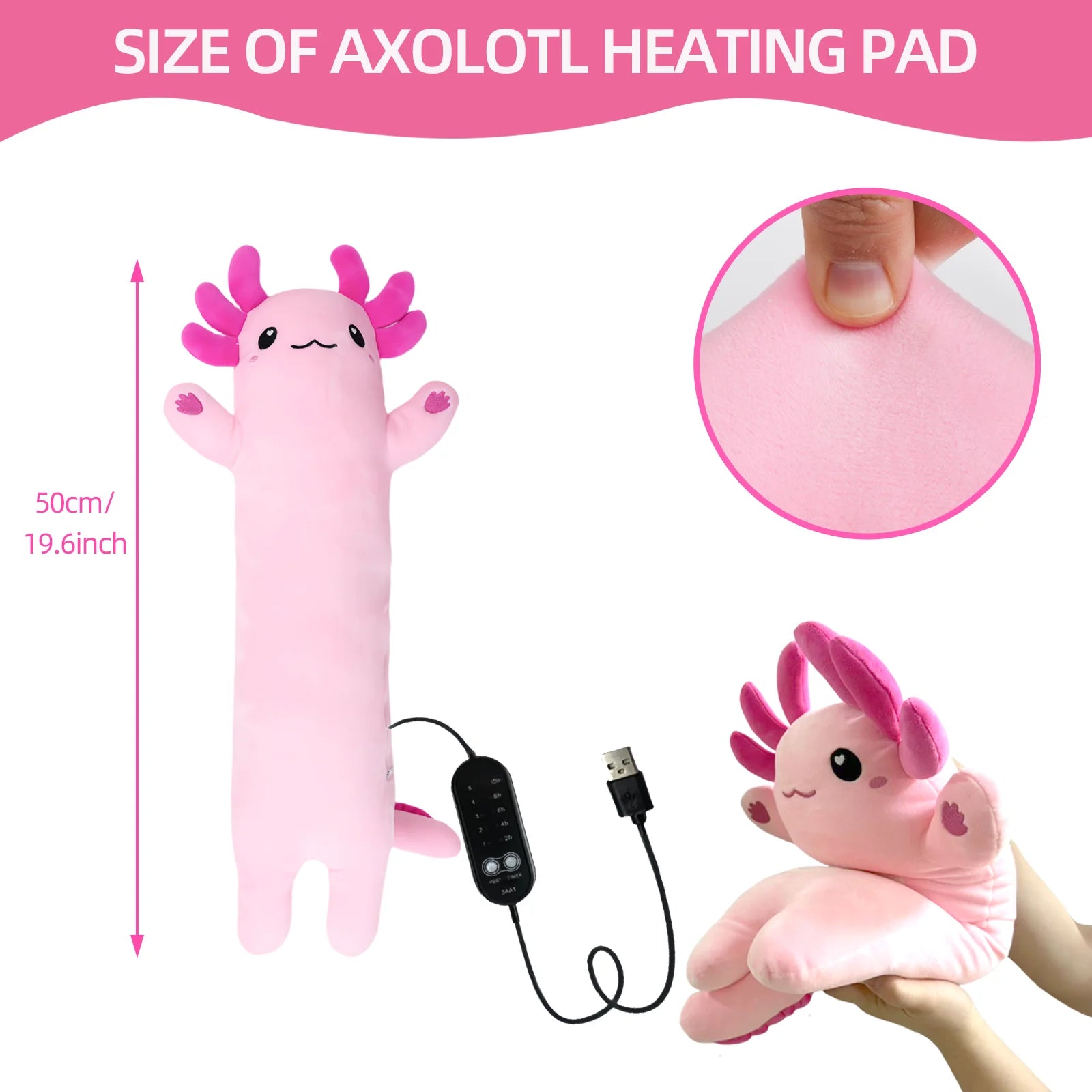 Axolotl Heated Plushie for Cramp Relief - 5