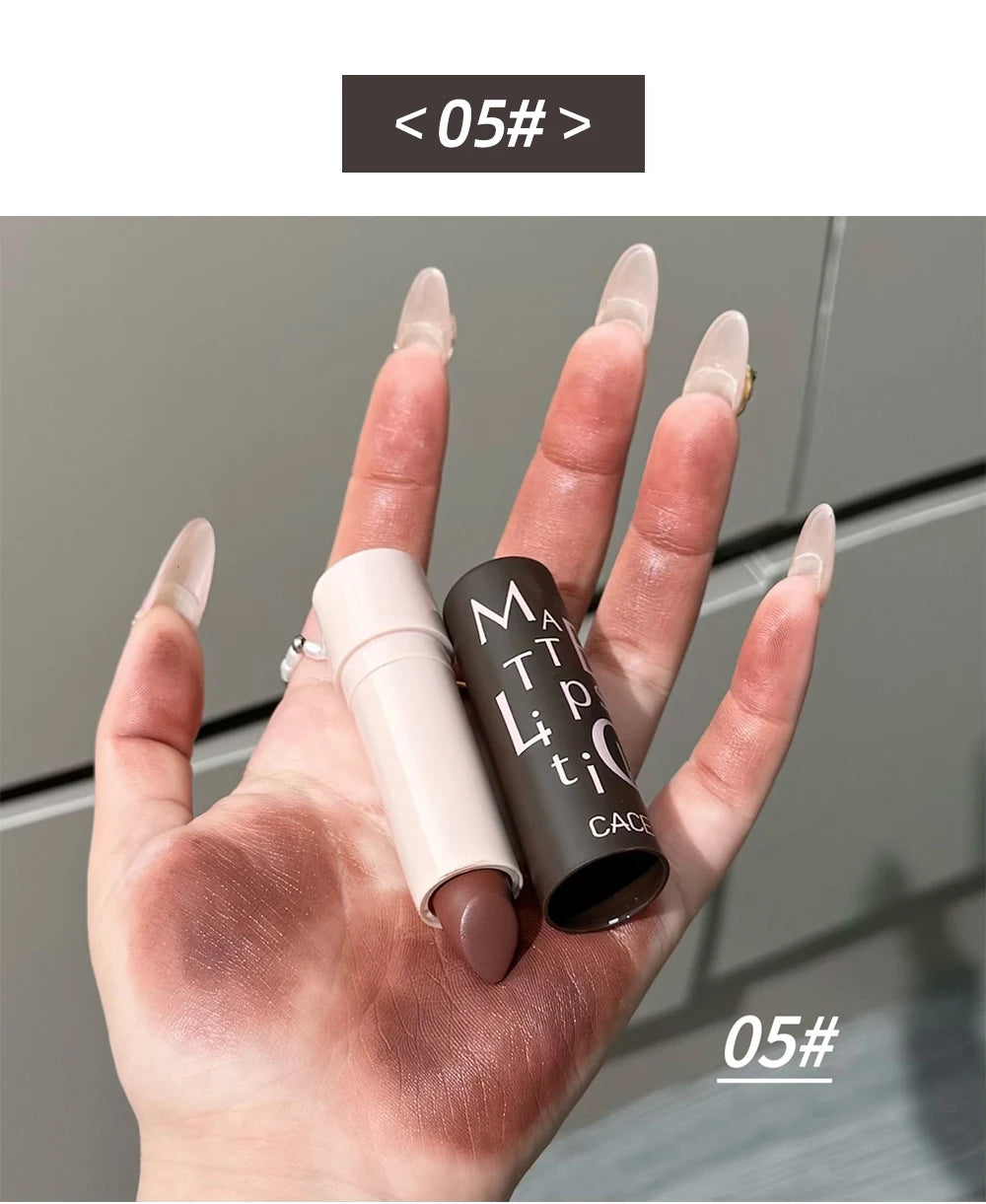 Long-Lasting Waterproof Matte Lipstick - 19