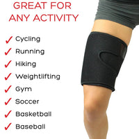 Adjustable Compression Thigh Brace for Muscle Support and Pain Relief