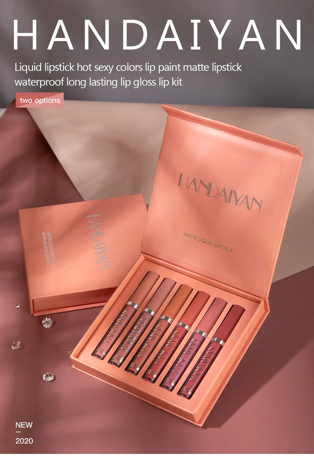 6-Piece Waterproof Matte Liquid Lipstick Set - 7