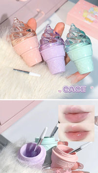 Hydrating Ice Cream Lip Gloss for Smooth, Glossy Lips