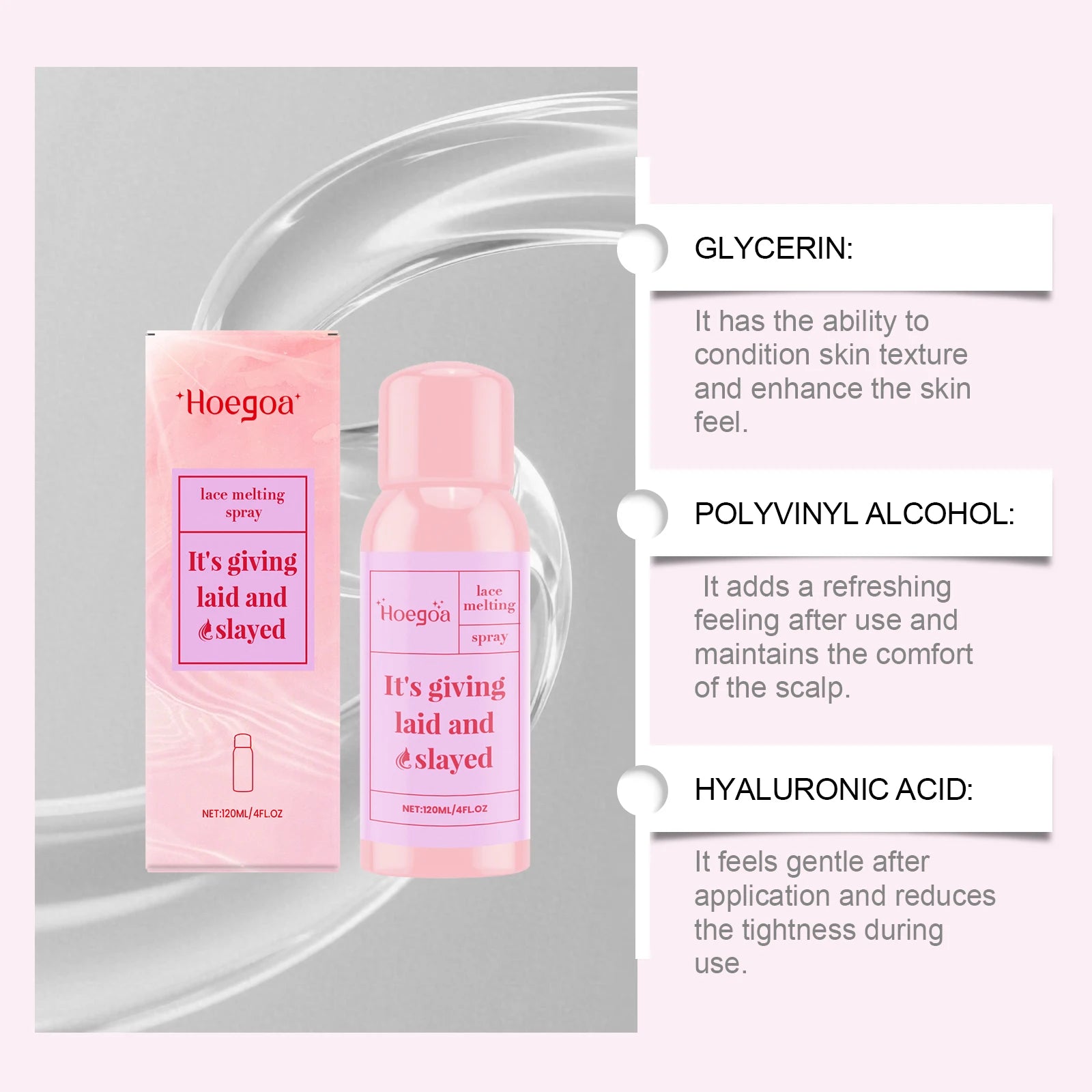 Invisible Lace Melting Spray for Natural Wig Hold - 4