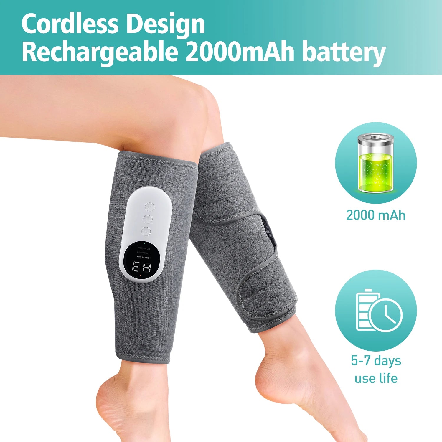 Wireless Heated Calf Massager for Pain Relief - 13