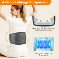 Cordless Lower Back Massager with Airbag Compression & Heat