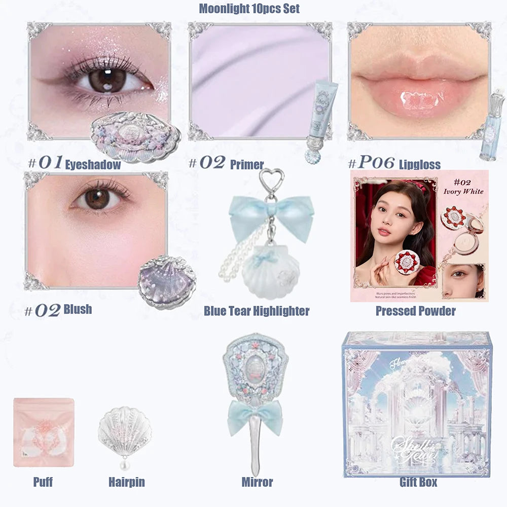 Professional Ocean-Themed Full Makeup Gift Set - 26