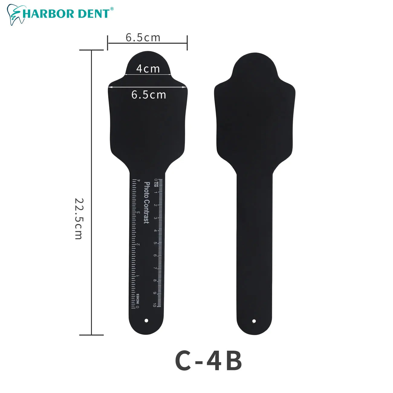 Dental Photography Contrast Board with Measurement Scale - 10