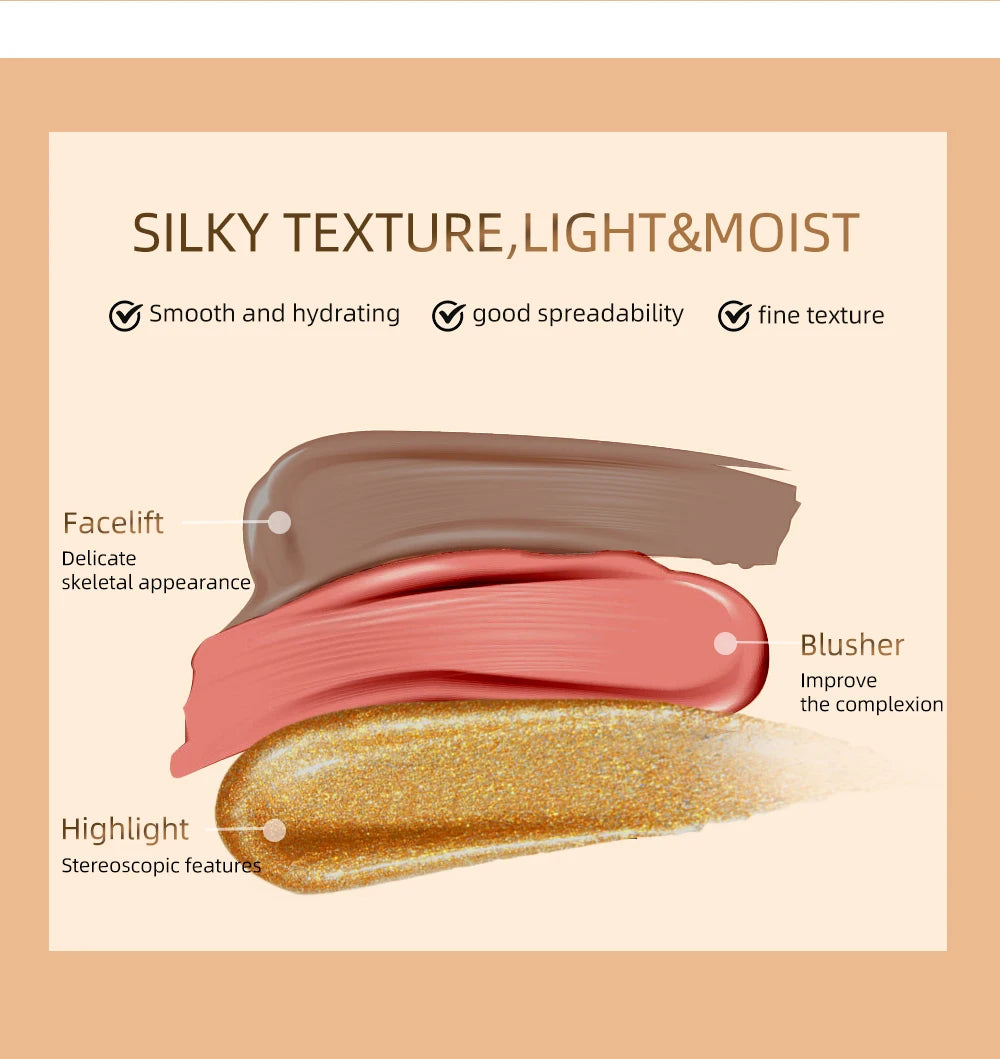 Liquid Contour, Blush and Highlighter Wand with Cushion Applicator - 9