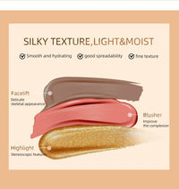 Liquid Contour, Blush and Highlighter Wand with Cushion Applicator