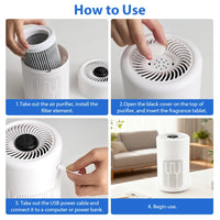 Portable HEPA Desktop Air Purifier with Negative Ion Technology
