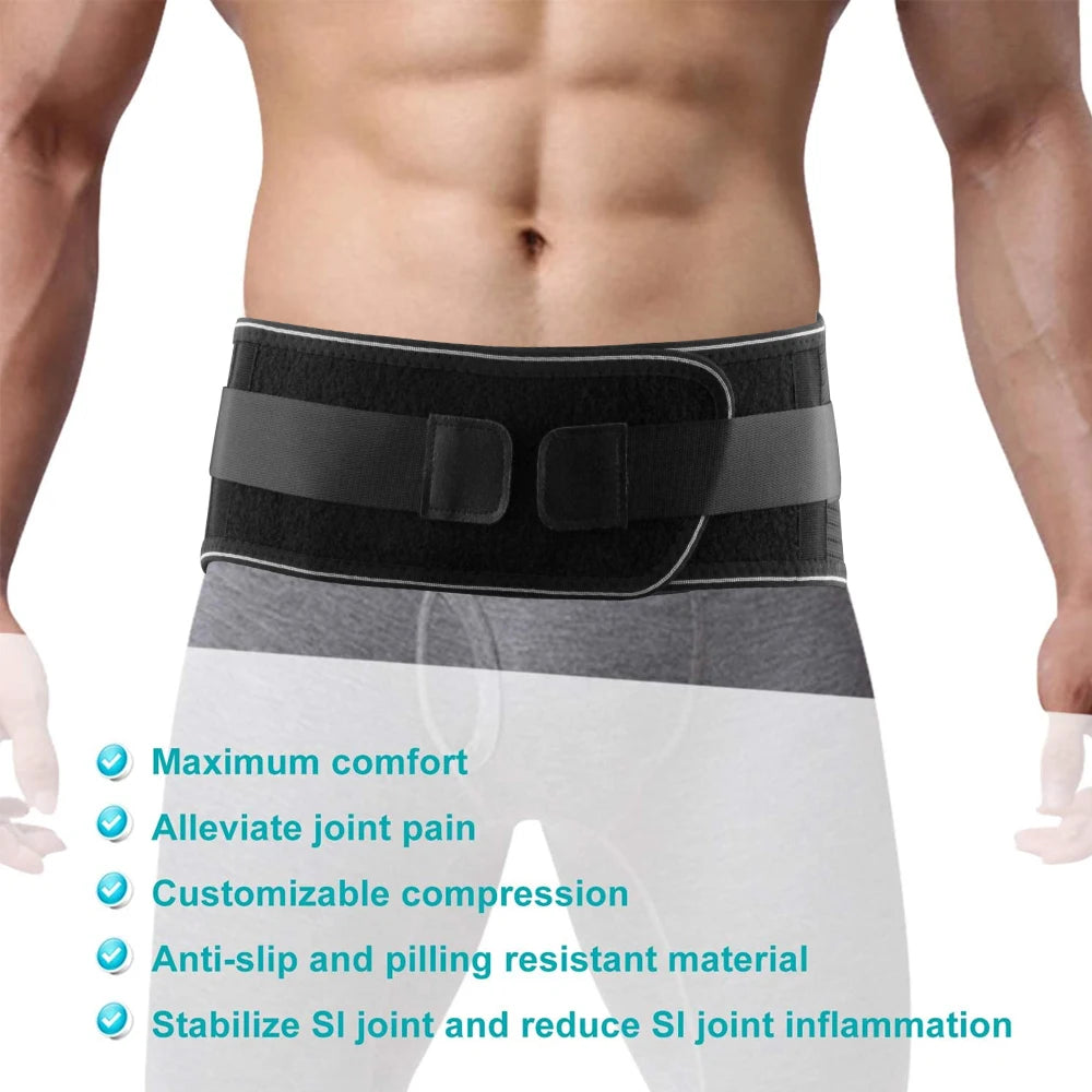 Adjustable Sacroiliac Hip Belt for Lower Back and Sciatica Pain - 12