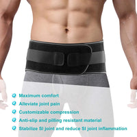 Adjustable Sacroiliac Hip Belt for Lower Back and Sciatica Pain