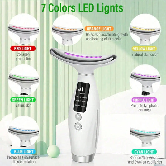 7-Color LED Face and Neck Skin Tightening Device