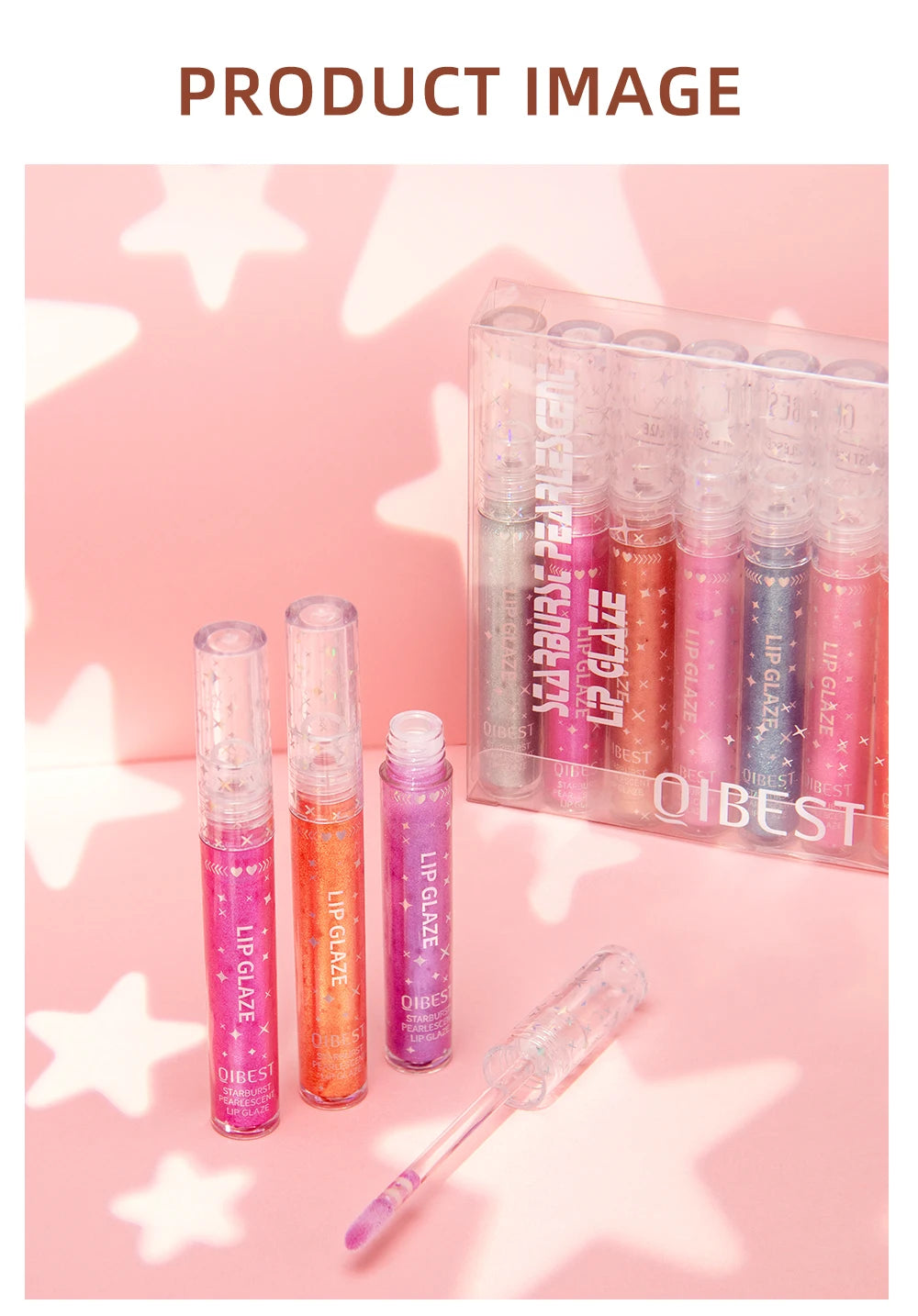 9-Piece Glitter Lip Gloss Set for Shimmering Lips - 18