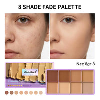 8-Shade Matte Cream Concealer Palette for Full Face Coverage