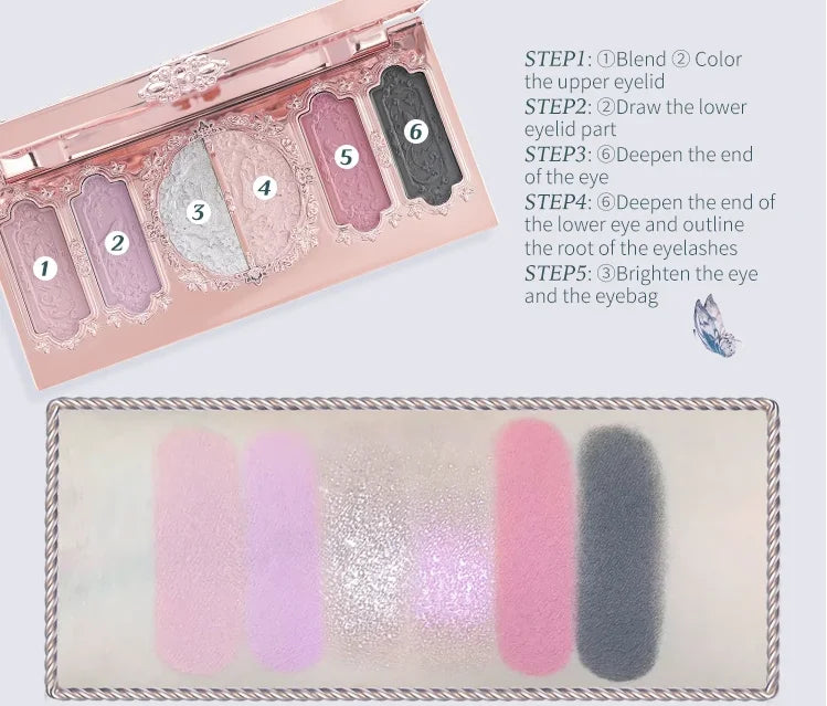 6-Color Eyeshadow and Makeup Palette Set - 19