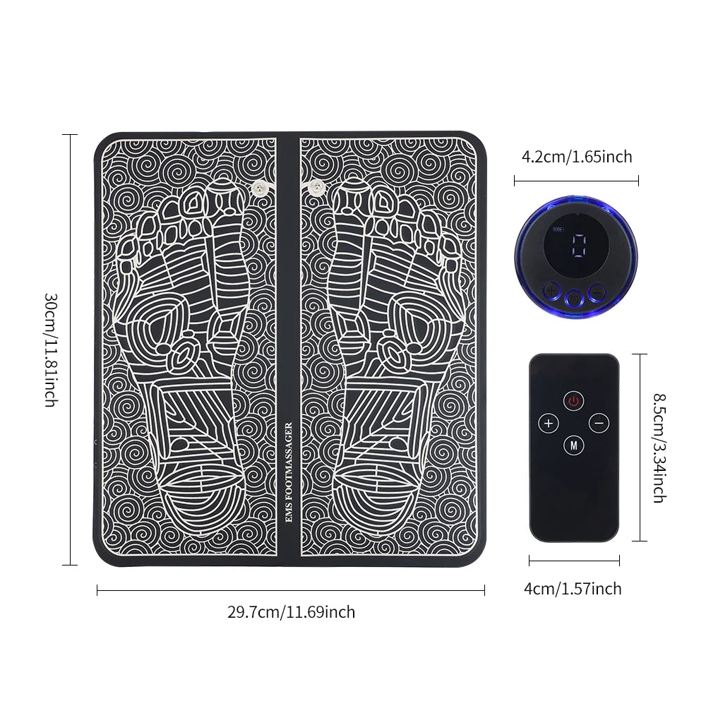 Electric EMS Foot & Body Massage Mat Set for Pain Relief - 17